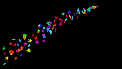 Rainbow Shooting Stars Stream Alert - Full Screen Animated Overlay - Transparent Background - 1920x1080 - Instant Download - Colorful Effect