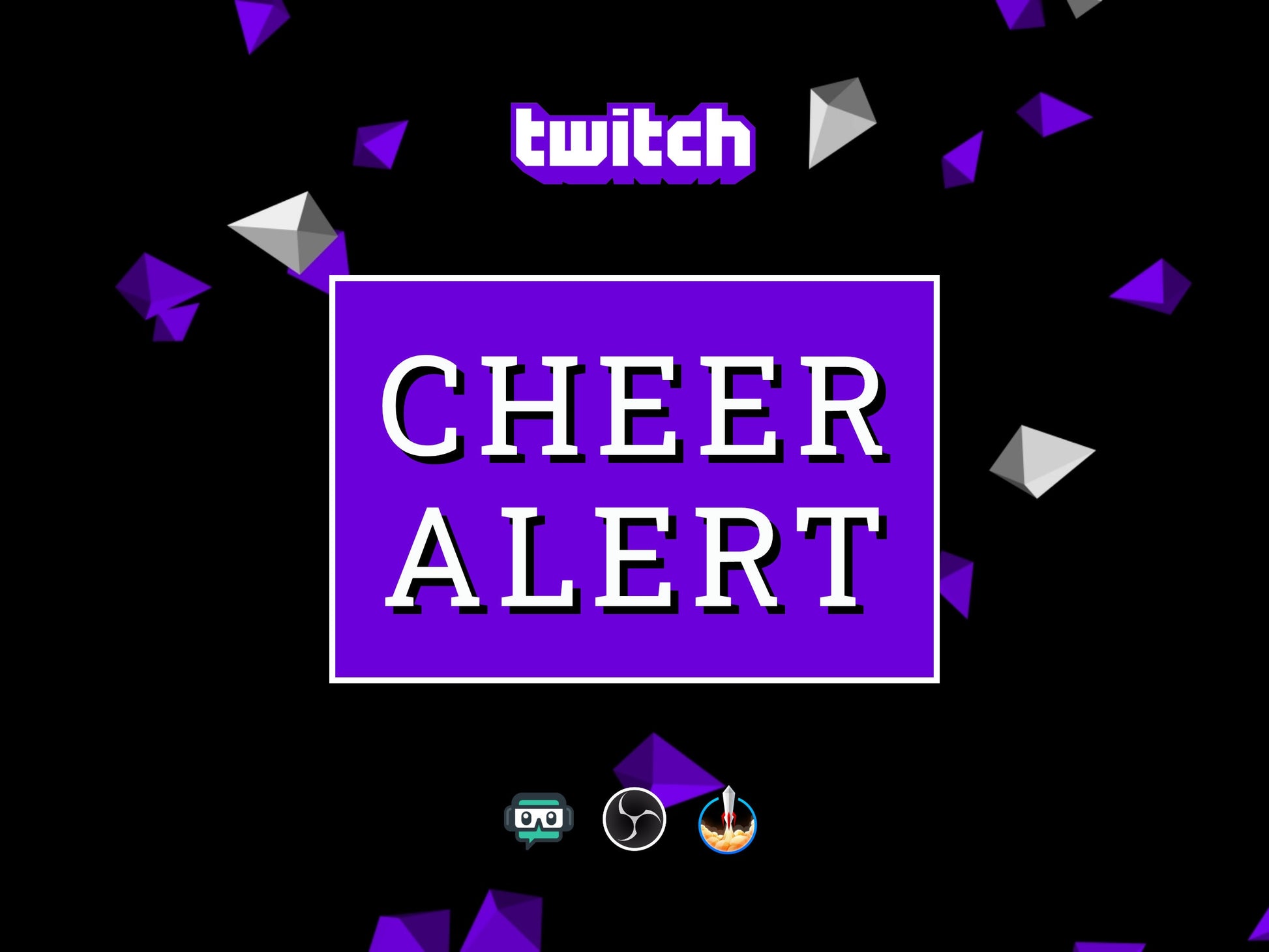 Twitch Bits Cheer Alert - Full Screen Animated Bit Rain with Transparent Background - 1920x1080 Overlay - Instant Download - Easy to Setup!