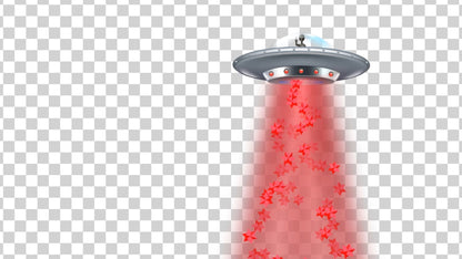 10,000 Bit Abduction Cheer Alert - Full Screen Animated UFO Twitch Stream Overlay - Transparent Background - 1920x1080 - Instant Download