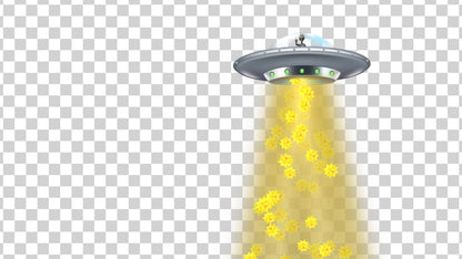 100,000 Bit Abduction Cheer Alert - Full Screen Animated UFO Twitch Stream Overlay - Transparent Background - 1920x1080 - Instant Download