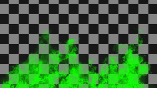 Lime Green Fire Stream Alert - Realistic Flames Effect - Full Screen 1920x1080 Animated Overlay - Transparent Background - Instant Download