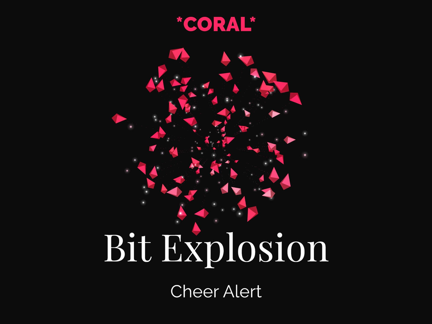 Coral Bit Explosion - Twitch Cheer Alert - Full Screen Animated Stream Overlay with Transparent Background - 1920x1080 - Instant Download!