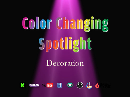 Color Changing Spotlight Stream Decoration - Fun Light Effect with Transparent Background - Instant Download - Dancy Party Asset - Loop