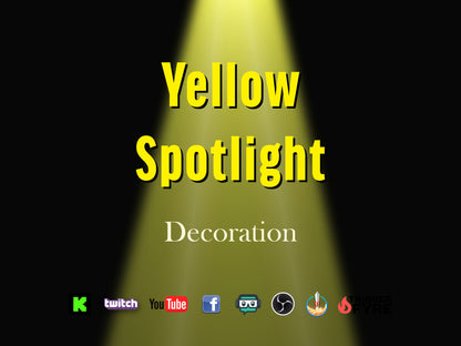 Yellow Spotlight Stream Decoration - Fun Light Effect with Transparent Background - Instant Download - Dancy Party Asset - Loop - Adjustable