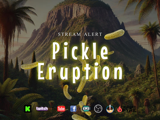 Pickle Eruption Stream Alert - Animated Overlay with Transparent Background - Full Screen 1920x1080 - Instant Download - Tutorial Included