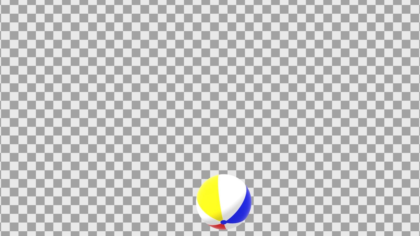 Beach Ball Stream Alert - Bouncing & Rolling Summer Ball Video Effect with Transparent Background - Instant Download - Full Screen 1920x1080