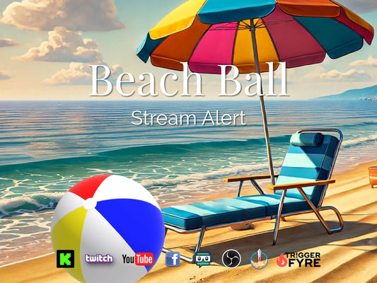 Beach Ball Stream Alert - Bouncing & Rolling Summer Ball Video Effect with Transparent Background - Instant Download - Full Screen 1920x1080