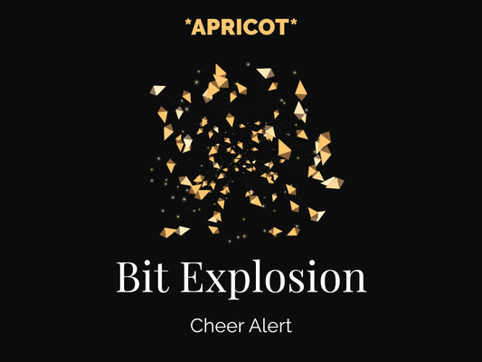 Apricot Bit Explosion - Twitch Cheer Alert - Full Screen Animated Stream Overlay with Transparent Background - 1920x1080 - Instant Download