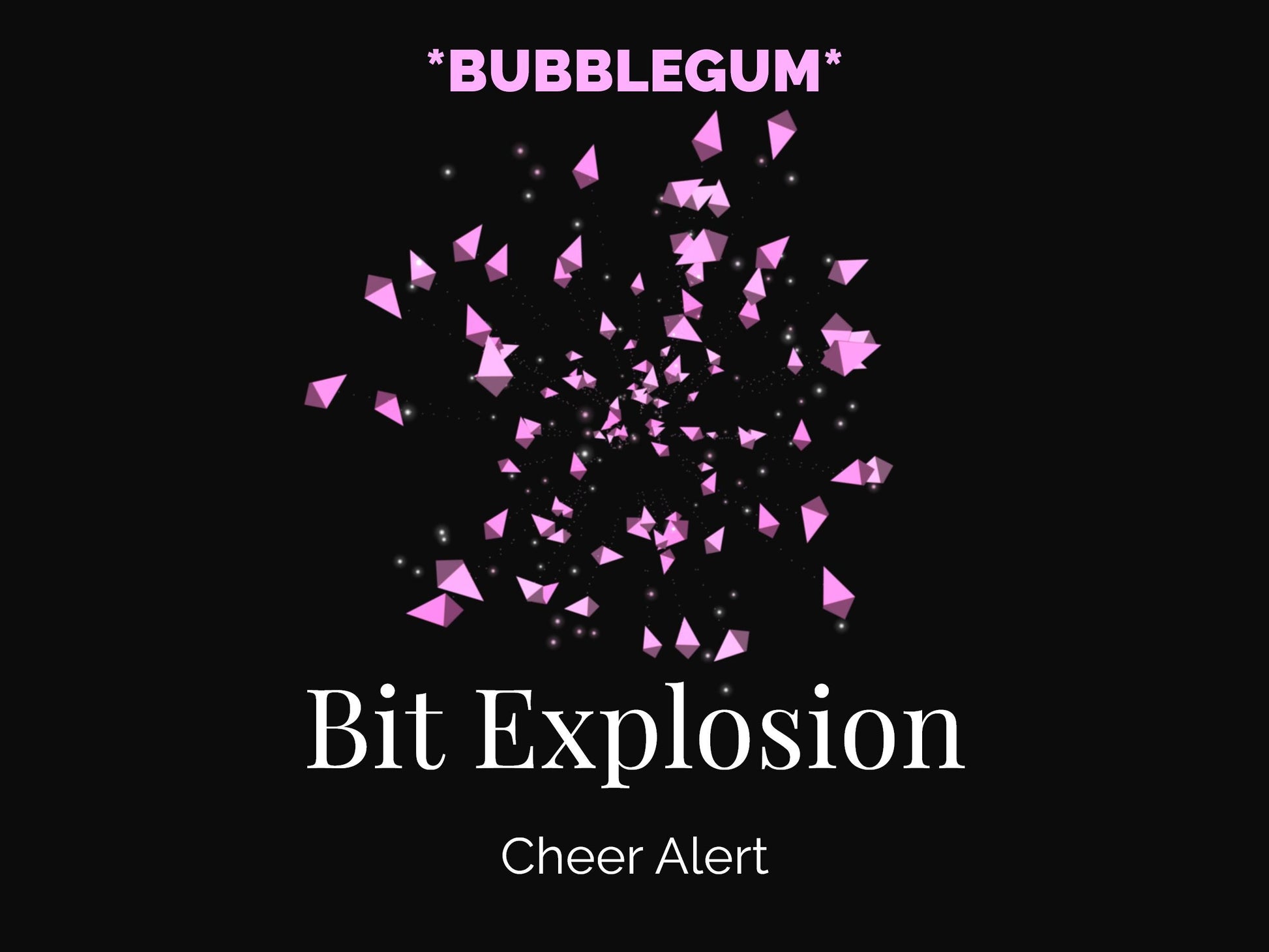 Bubblegum Bit Explosion - Twitch Cheer Alert - Full Screen Animated Stream Overlay - Transparent Background - 1920x1080 - Instant Download