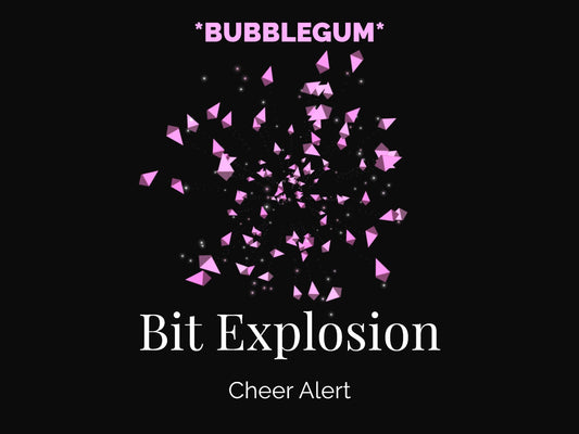 Bubblegum Bit Explosion - Twitch Cheer Alert - Full Screen Animated Stream Overlay - Transparent Background - 1920x1080 - Instant Download