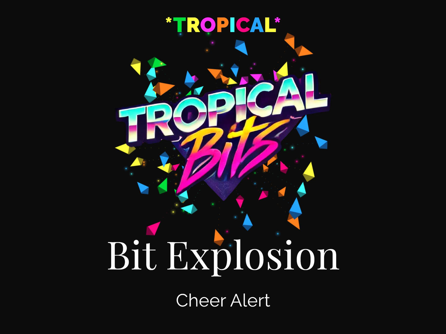 Tropical Bits Explosion Cheer Alert - Animated Twitch Stream Overlay - Transparent Background - Full Screen - 1920x1080 - Instant Download