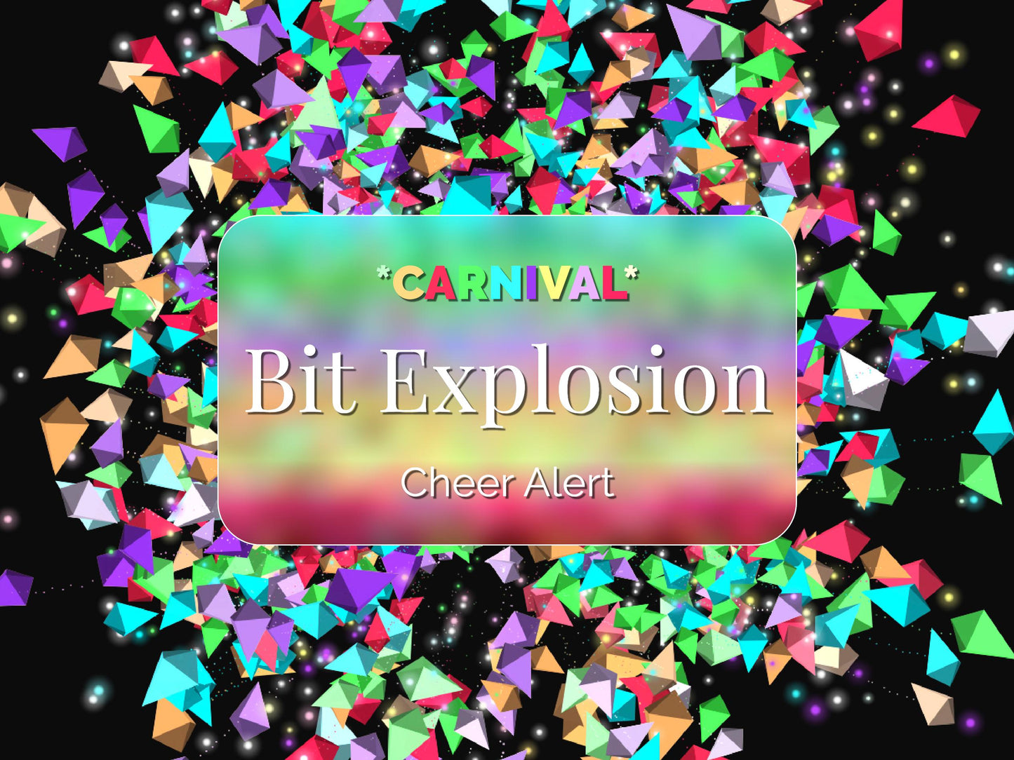 Carnival Bits Explosion Cheer Alert - Full Screen Animated Twitch Stream Overlay with Transparent Background - 1920x1080 - Instant Download