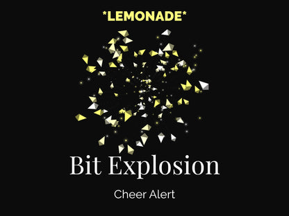 Lemonade Bits Explosion Cheer Alert - Animated Twitch Stream Overlay with Transparent Background - Full Screen 1920x1080 - Instant Download