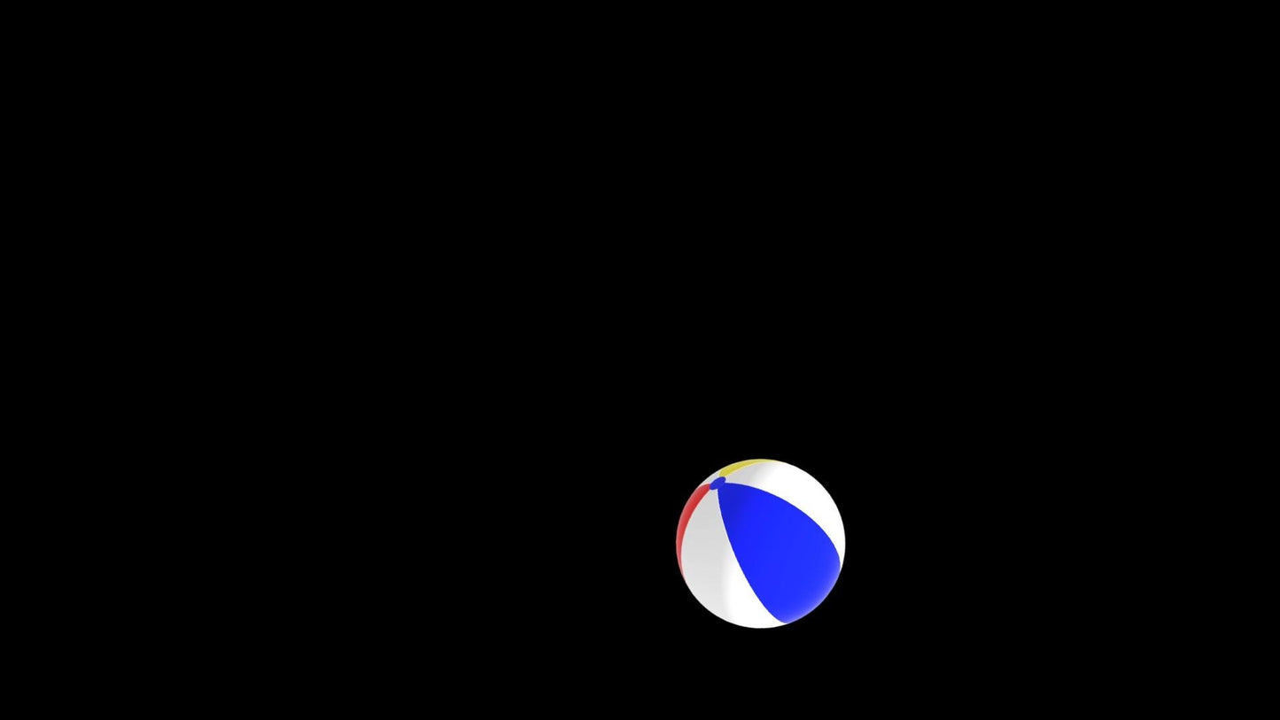 Beach Ball Stream Alert - Bouncing & Rolling Summer Ball Video Effect with Transparent Background - Instant Download - Full Screen 1920x1080