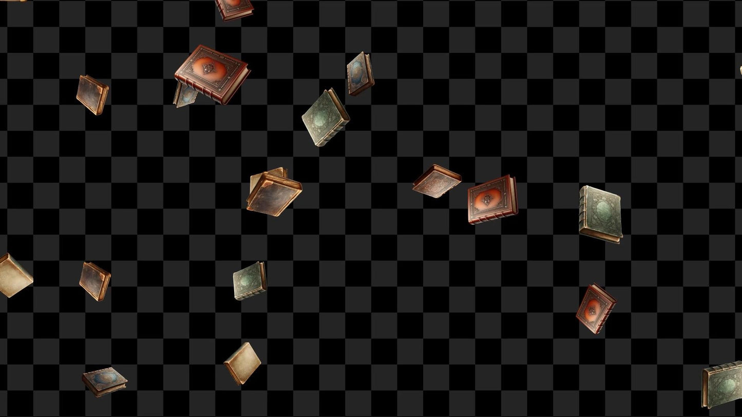 Spell Books Stream Alert - Full Screen Animated Overlay with Transparent Background - 1920x1080 - Instant Download - Witchy Halloween Effect