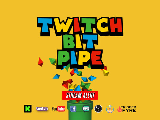 Bit Pipe - Twitch Cheer Alert - Fun Full Screen 1920x1080 Animated Overlay - Transparent Background - Instant Download - Tutorial Included