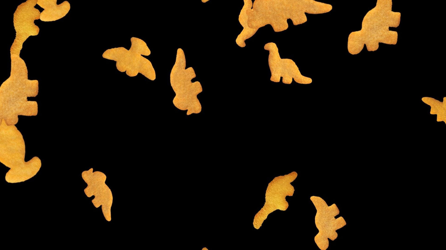 Dino Nuggets Stream Alert - Full Screen Animated Overlay with Transparent Background - 1920x1080 - Instant Download - Streamer Snack Effect