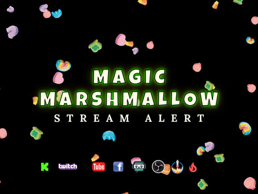 Magic Marshmallow Stream Alert - Full Screen Animated Overlay Effect -Transparent Background - 1920x1080 - Instant Download - Yummy Cereal!