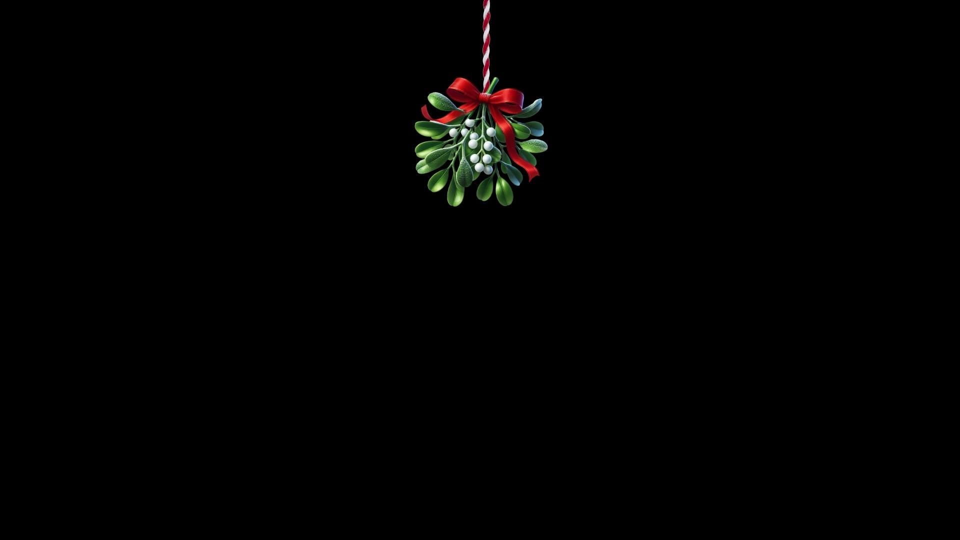 Mistletoe Stream Alert - Full Screen Video Effect - Animated Overlay - Transparent Background - Instant Download - 1920x1080 - Festive Fun!