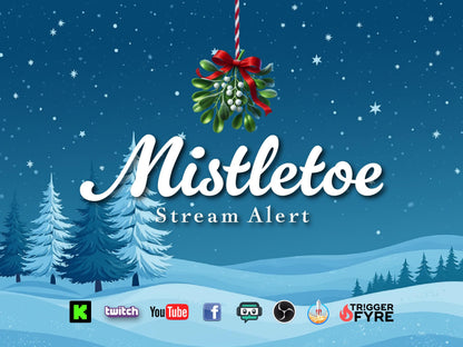 Mistletoe Stream Alert - Full Screen Video Effect - Animated Overlay - Transparent Background - Instant Download - 1920x1080 - Festive Fun!