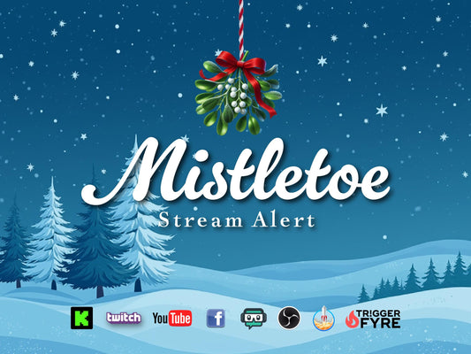 Mistletoe Stream Alert - Full Screen Video Effect - Animated Overlay - Transparent Background - Instant Download - 1920x1080 - Festive Fun!