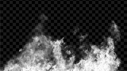 White Fire Stream Alert - Realistic Flames Effect - Full Screen Animated Overlay with Transparent Background - 1920x1080 - Instant Download