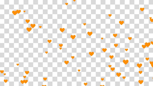 Orange Raining Hearts Stream Alert - Full Screen Animated Overlay with Transparent Background - 1920x1080 - Instant Download - Video Effect!