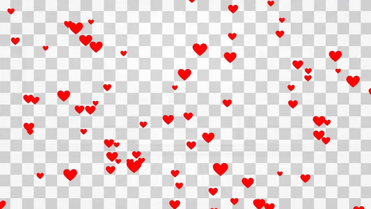 Red Raining Hearts Stream Alert - Full Screen Animated Overlay with Transparent Background - 1920x1080 - Instant Download - Spicy Effect!