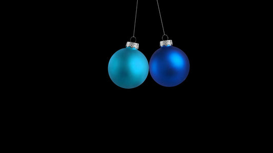Blue Ornament Balls Stream Alert - Holiday Baubles Animated Overlay with Transparent Background - Instant Download - 1920x1080 - Fun To Use!