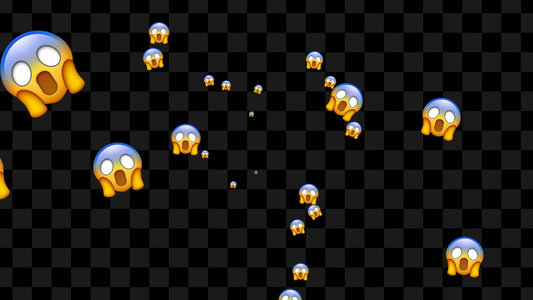 Fear Face Emoji Stream Alert - Full Screen Animated Overlay with Transparent Background - 1920x1080 - Instant Download - Fun & Easy To Use!
