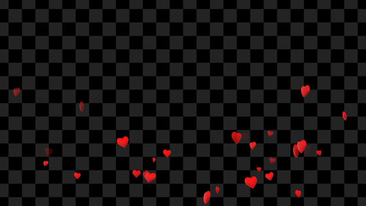 Valentine's Day Stream Alert - Rising Hearts Effect - Full Screen Animated Overlay - Transparent Background - Instant Download - 1920x1080