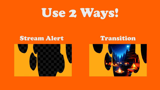 Orange Splash - Scene Transition Stinger & Stream Alert - with Sound - Full Screen 1920x1080 Animated Overlay with Transparent Background