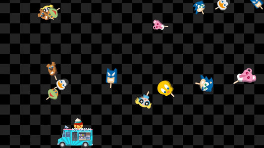 Ice Cream Truck Stream Alert - With Sound - Sweet Animated Full Screen Overlay with Transparent Background - 1920x1080 - Instant Download