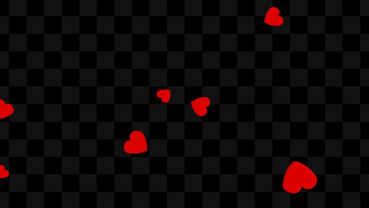 Valentine Hearts Stream Alert - Cute Red Heart Shower Animated Overlay - Full Screen - Transparent Background - Instant Download - 1920x1080