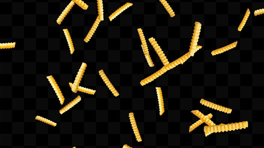 Crinkle Cut Fries Stream Alert - French Fry Rain Animated Overlay with Transparent Background - Instant Download - 1920x1080 - Snack Effect!