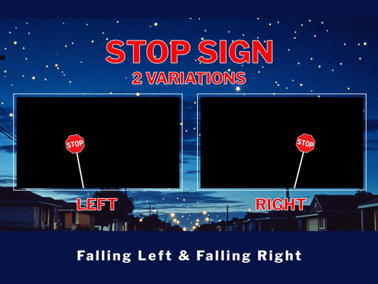 Stop Sign Stream Alert - Full Screen Animated Overlay - Transparent Background - 1920x1080 - Instant Download - Funny Community Engagement!