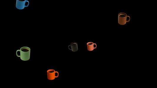 Coffee Stream Alert - Full Screen Animated Java Cup Rain Overlay with Transparent Background - 1920x1080 - Instant Download - Perky Fun