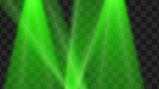 Green Spotlights Stream Effects - Loop & Alert - 2 Fun Full Screen Animated Overlays - Transparent Background - 1920x1080 - Instant Download