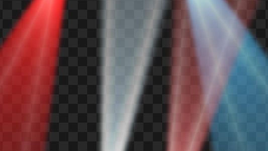 Patriot Party Spotlights Stream Effects - Loop & Alert - 2 Full Screen Overlays with Transparent Background - 1920x1080 - Instant Download