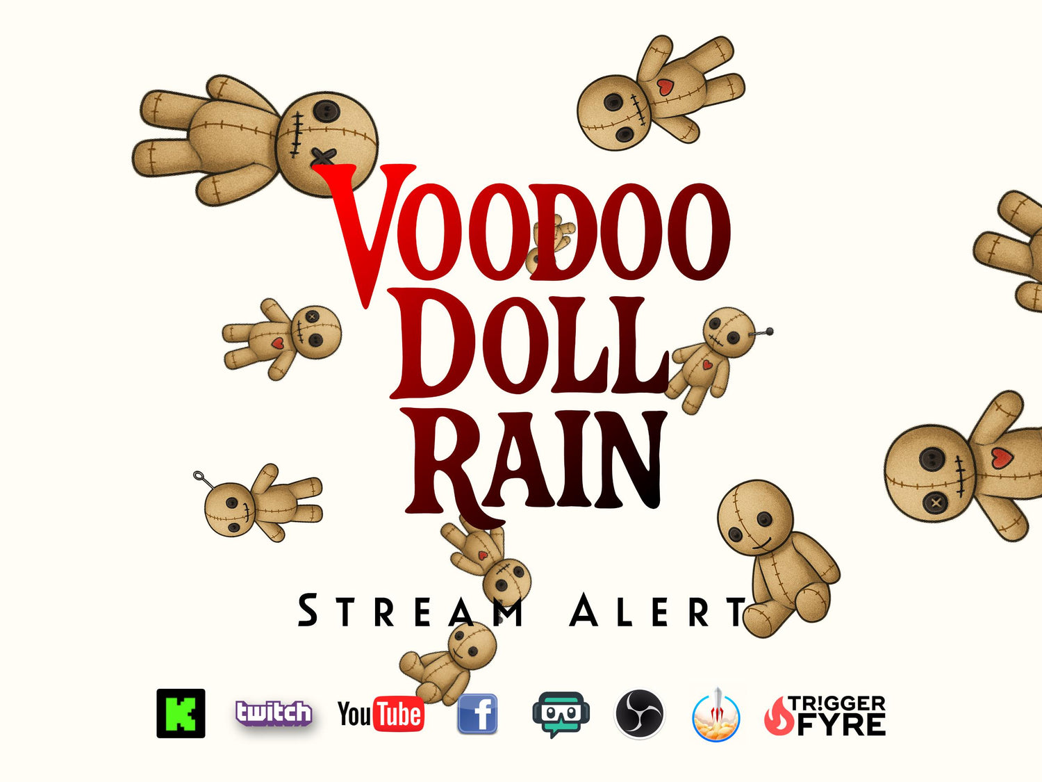 Voodoo Doll Stream Alert - Full Screen Animated Overlay - Transparent Background - 1920x1080 - Instant Download - Easy To Setup & Fun To Use