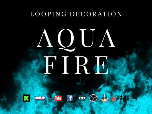 Aqua Fire Stream Decoration - Looping Special Effect - Full Screen Animated Overlay - Transparent Background - 1920x1080 - Instant Download