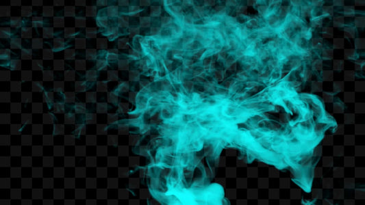 Aqua Smoke Looping Stream Decoration - Full Screen 1920x1080 Animated Overlay - Transparent Background - Instant Download - Video Graphics