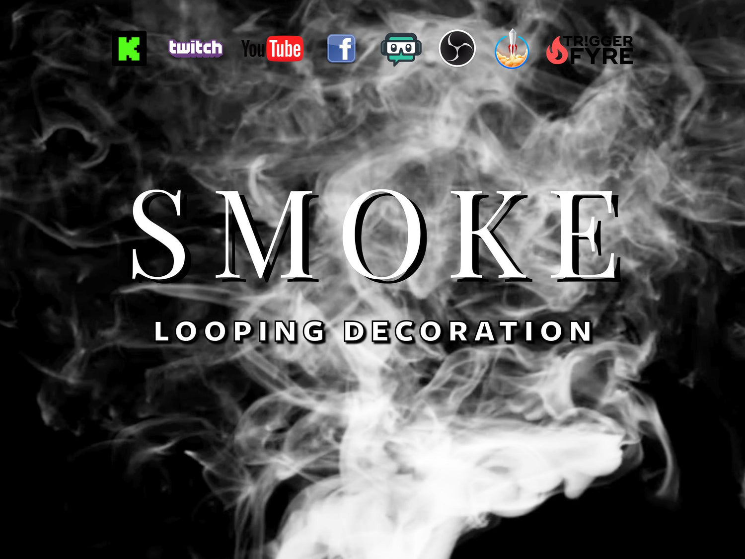 Smoke Looping Stream Decoration - Full Screen 1920x1080 Animated Overlay with Transparent Background - Instant Download - 420 Video Graphics