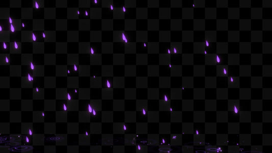 Purple Rain Stream Effect Pack - Alert & Looping Decoration - 2 Full Screen 1920x1080 Overlays - Instant Download - Transparent Background