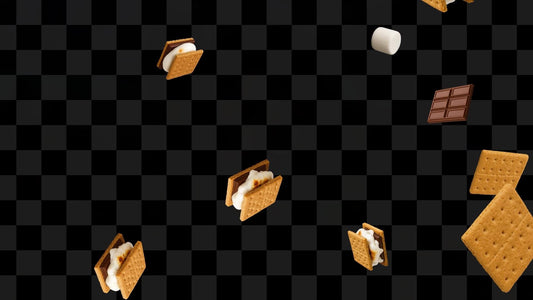 S'mores Stream Alert - Full Screen Animated Overlay with Transparent Background - 1920x1080 - Instant Download - Summer Time Snack Shower