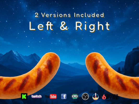 Sausage Poke Stream Alert - Full Screen Animated Overlay with Transparent Background - 1920x1080 - Instant Download - Funny Channel Redeem!