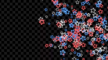 USA Neon Starburst Stream Alert - Full Screen Animated Overlay - Transparent Background - 1920x1080 - Instant Download - 4th of July Pride!