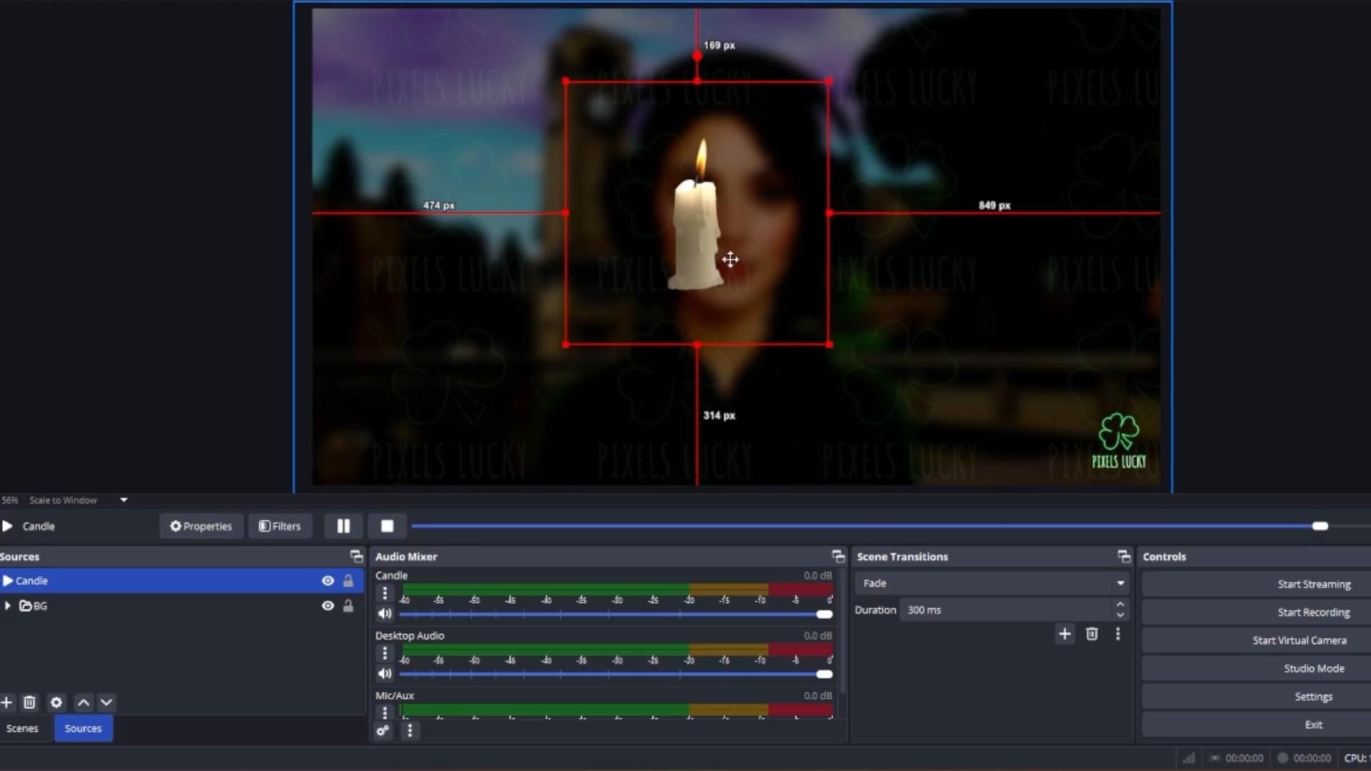 Candle Stream Decoration - Animated Asset - Realistic Flickering Fire - Transparent Background - Tutorial Included - Instant .WEBM download