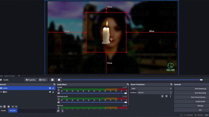 Candle Stream Decoration - Animated Asset - Realistic Flickering Fire - Transparent Background - Tutorial Included - Instant .WEBM download