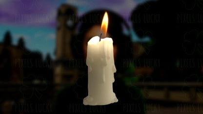 Candle Stream Decoration - Animated Asset - Realistic Flickering Fire - Transparent Background - Tutorial Included - Instant .WEBM download